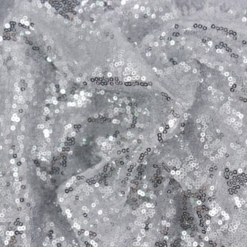 OBRUS NA STÓŁ ŚWIĄTECZNY SREBRNY BŁYSZCZĄCY BANKIET WESELE 120x180cm
