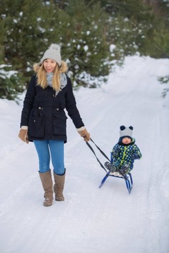 прочные ПОЛЬСКИЕ САНКИ, металл-дерево, детские, высокая СПИНКА+ПУШ