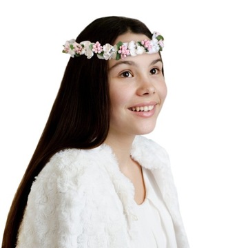 Причастие венки из пенопластовых цветов розового белого