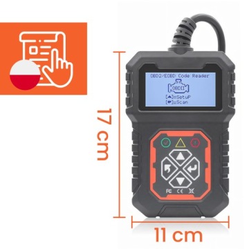 ДИАГНОСТИЧЕСКИЙ ТЕСТЕР OBD2 ИНТЕРФЕЙСНЫЙ СКАНЕР СТИРАНИЕ ОШИБОК ПОЛЬСКОЕ МЕНЮ