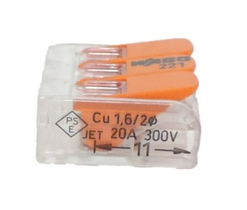 ГЕРМЕТИЧНАЯ КОРОБКА +3xWAGO 3x4мм СОЕДИНИТЕЛЬНЫЙ КОМПЛЕКТ