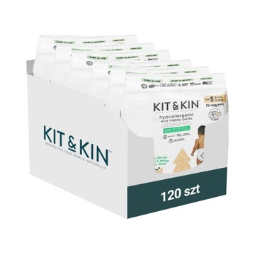 Kit and Kin, Pieluchomajtki rozmiar 5 (12-17kg) KARTON 120 szt.