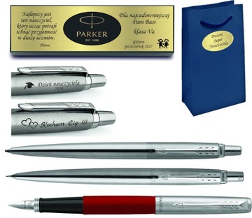 PARKER Jotter pióro długopis ołówek ZESTAW GRAWER