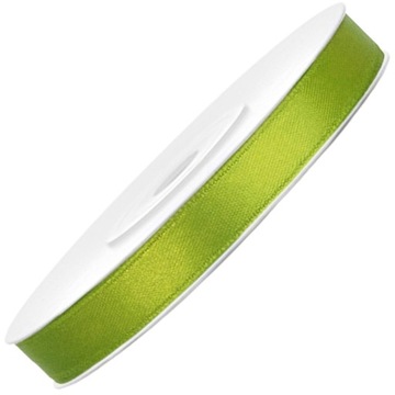 Tasiemka wstążka satynowa Zielone Jabłko 6mm 25 m