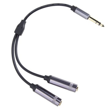 Kabel 6,35 mm do 2 6,5 mm Złącze męskie na