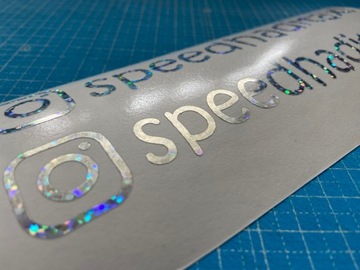 Наклейки INSTAGRAM голограмма любое имя ваше 15 см 1 шт.