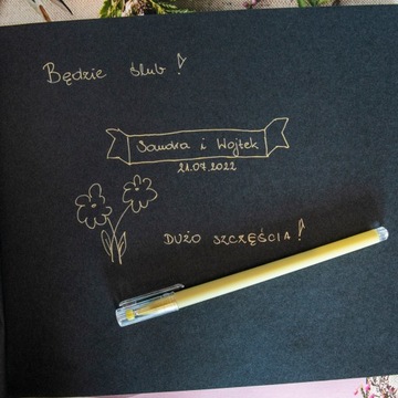 ЗОЛОТАЯ РУЧКА ДЛЯ ГОСТЕВОЙ КНИГИ - ПЕРМАНЕНТНЫЙ ЦВЕТ