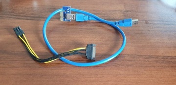 USB3.0 PCI-E PCI переходной кабель 1x-16x 6-контактный SATA 008C
