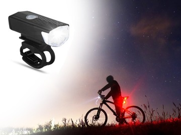 НАБОР СВЕТОДИОДНЫХ ВЕЛОСИПЕДНЫХ ЛАМП ЗАДНИЙ ПЕРЕДНИЙ USB-ВЕЛОСИПЕД