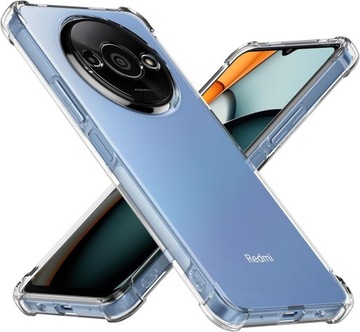 Чехол A-SHOCK для Xiaomi Redmi A3 | ПРОЗРАЧНЫЙ УСИЛЕННЫЙ КОРПУС + 2x СТЕКЛА
