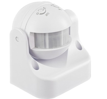 Датчик движения PIR IP44 220–240 В переменного тока, макс. 300 Вт, регулируемый инфракрасный, белый
