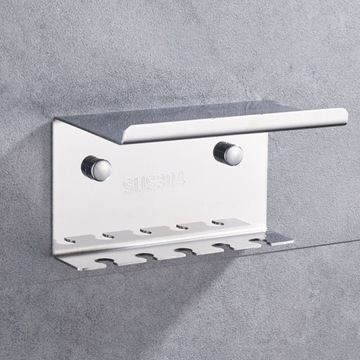 13cm Stainless Steel 5 Slots Toothbrush Holder