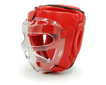 Тренировочный боксерский шлем с эволюционной кожаной маской