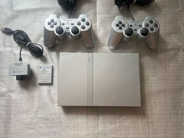 КОНСОЛЬ PLAYSTATION 2 PS2 2 ПАДА КАРТА ПАМЯТИ КАМЕРА