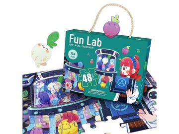 PUZZLE DLA DZIECI UKŁADANKA LABORATORIUM 48 ELEM.