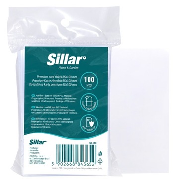 Koszulki na karty kolekcjonerskie Sillar Premium 65 x 100mm 90 mikronów