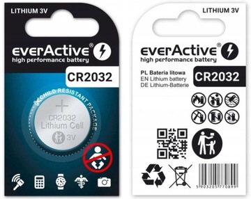 ЛИТИЕВАЯ БАТАРЕЯ CR2032 ЛИТИЕВАЯ БАТАРЕЯ x1 3В 1 шт.