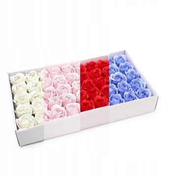 AwGifts_50x Róża Mydlana z Czarną Obwódką_MIX