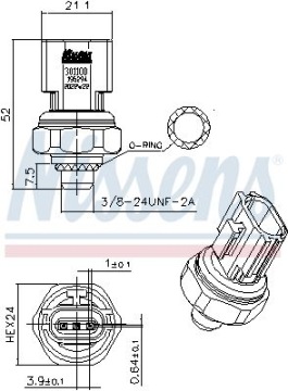 Реле давления NISSENS 301100 NISSAN
