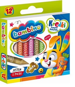 СВЕЧНЫЕ МЕЛКИ BAMBINO 12 ЦВЕТОВ МИНИ ЗОО