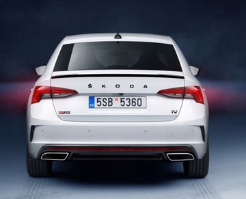 Emblemat napis długi SKODA czarny poł JAKOŚĆ OEM*