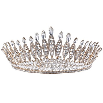 Barokowa tiara, diadem ślubny, korona złota