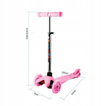 HULAJNOGA TRÓJKOŁOWA DLA DZIECI LED BALANSOWA KOLO