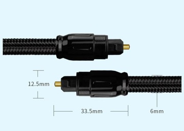 Cyfrowy Optyczny Kabel Audio SPDIF Toslink T-T 2m