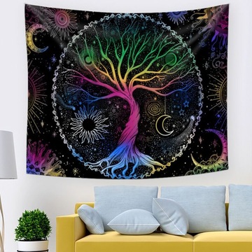 Настенное украшение UV IMAGE Люминесцентный гобелен REFLECTIVE 150x150см Солнце