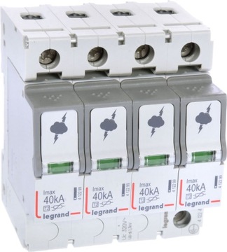 Ogranicznik przepięć C Typ 2 4P 40kA 1,7kV ON 300 TT, TN (TNC, TNS) 412243