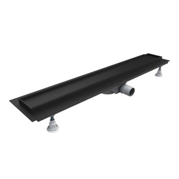 ODPŁYW LINIOWY Schedpol Base-Low Black 70 cm z rusztem płytkami czarny mat