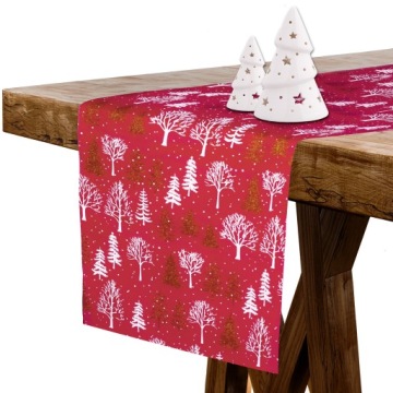 ŚWIĄTECZNY BIEŻNIK NA STÓŁ OBRUS WIGILIJNY DEKORACYJNY W ROLCE ŚWIĘTA