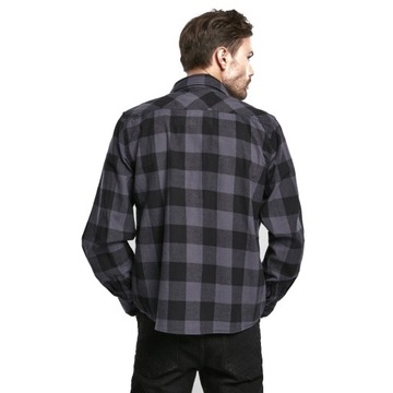 Tričko s dlhým rukávom BRANDIT Check Shirt Black-Grey XXL