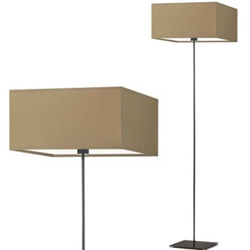 Lampa stojąca lampa podłogowa abażur LED E27 do salonu beżowa