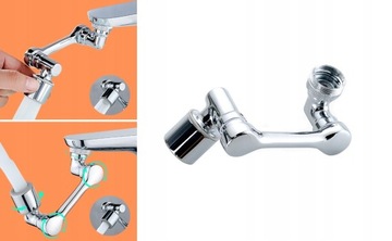 Поворотный смеситель на 1080°, аэратор, удлинитель смесителя