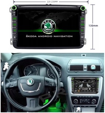 RADIO GPS ANDORID SKODA OCTAVIA FABIA SUPERB RAPID WIF CARPLAY USB 4/64GB