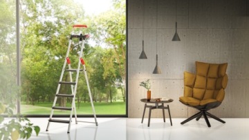 HAILO L100 TopLine 5-ступенчатая алюминиевая лестница (рабочая высота 3,07 м) ПРЕМИУМ