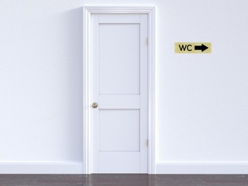 Grawerowana tabliczka KIERUNKOWA WC TOALETA GRAWER