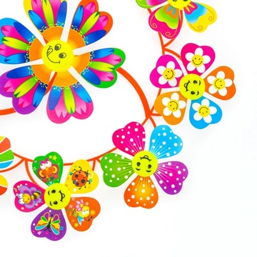 РАЗНОЦВЕТНАЯ ДЕТСКАЯ САДОВАЯ МЕЛЬНИЦА НА ПАЛОЧКЕ