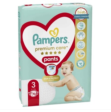 Pieluchomajtki Pampers Premium Care rozmiar 3 6-11 kg 70 szt.