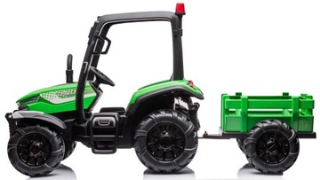 ТРАКТОР С БОЛЬШИМ АККУМУЛЯТОРОМ 24 В 7 Ач, КОЖАНЫЕ МЯГКИЕ КОЛЕСА EVA PILOT 24 В 400 ВАТ