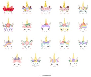 gold unicorn | PUDEŁECZKA URODZINY CHRZEST 5 szt