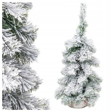 Choinka Sztuczna Biała - Jodła 60cm Mała Ośnieżona