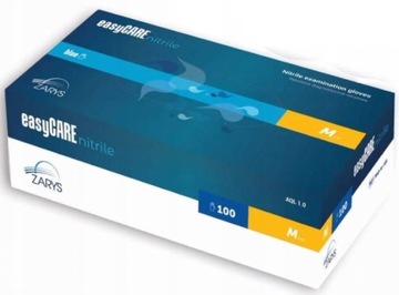 Rękawiczki rękawice nitrylowe EasyCare M niebieskie bezpudrowe 100 sztuk