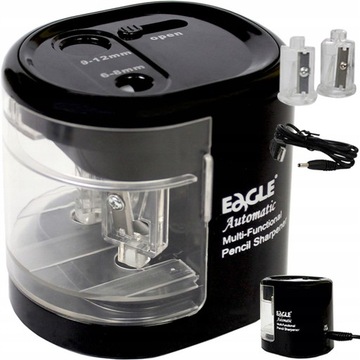 SZKOLNA TEMPERÓWKA Ostrzałka STRUGACZKA na baterie dwuotworowa czarna Super