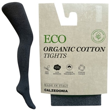 CALZEDONIA Szare Rajstopy ECO Organic Cotton 4 L