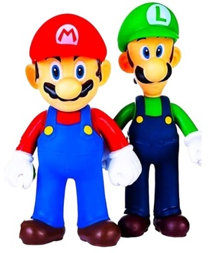 ZESTAW SUPER MARIO 2X FIGURKI MARIO I LUIGI ZABAWKI Z RUCHOMYMI RĘKAMI