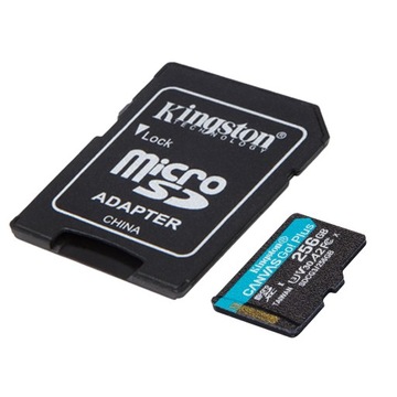 KINGSTON 256 ГБ micro SD XC C10 UHS-3 V30 A2 170Ms