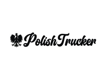 Naklejka na tira busa ciężarówkę POLISH TRUCKER Orzełek *Kolory *52cm