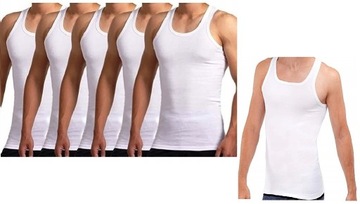 T -Frish Men's T -Fork 100 % хлопковой гладкий белый набор 6 -pt -3xl